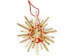 Conjunto de Estrelas de Palha de 56 Peças Enfeites de Árvore de Natal Pingentes de Palha para a Árvore de Natal Enfeites de Árvore de Natal