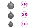 Árvore Natal VIDAXL artificial c/ 300 luzes LED, bolas e neve (210 cm)