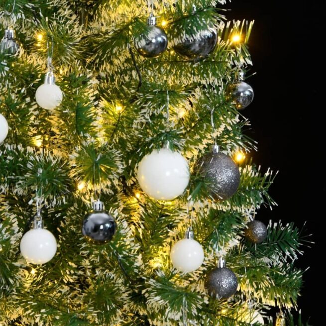 Árvore Natal VIDAXL artificial c/ 300 luzes LED, bolas e neve (210 cm)