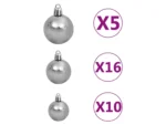 Árvore Natal VIDAXL artificial c/ 300 luzes LED, bolas e neve (210 cm)