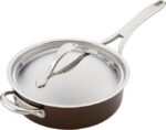 Anolon Nouvelle Panelas e frigideiras antiaderentes de cobre anodizado rígido (11 peças), zibelina