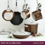 Anolon Nouvelle Panelas e frigideiras antiaderentes de cobre anodizado rígido (11 peças), zibelina