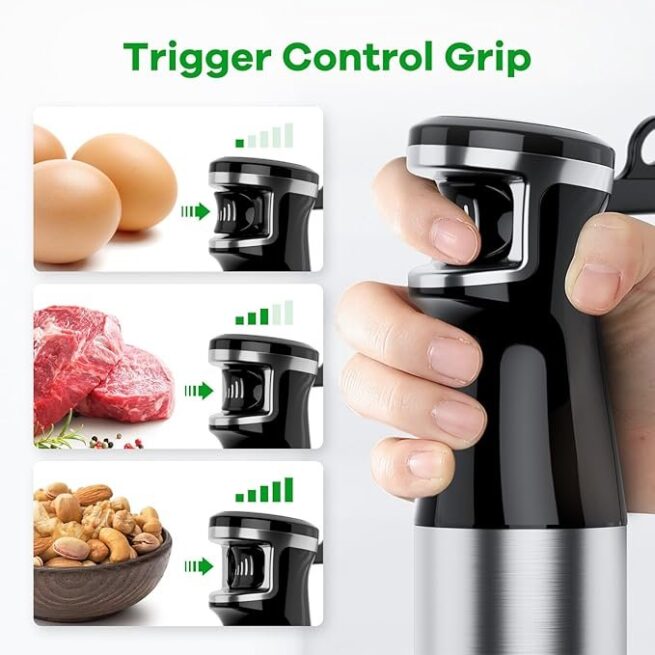 Conjunto de liquidificador de imersão portátil com fio de 1100 W