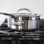 Hestan - Coleção ProBond Conjunto profissional de panelas antiaderentes TITUM de aço inoxidável