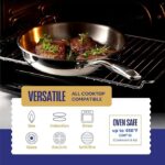 LEGEND COOKWARE Conjunto de panelas de aço inoxidável | 5 camadas, 14 peças, indução, não tóxico, seguro para forno | Melhor 18/8 totalmente revestido