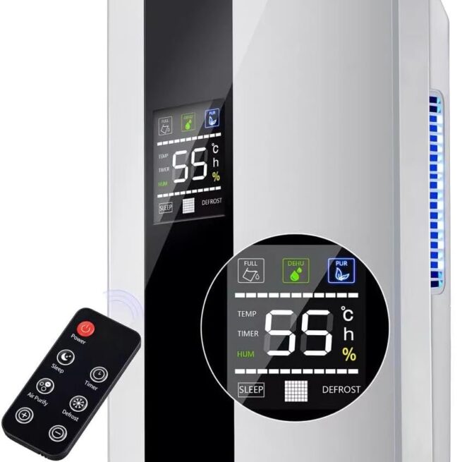 Yesop Desumidificador De Ar Ambiente Eletrico Antimofo 2000ml Portátil E Bivolt 110/220v Operação Controle Remota