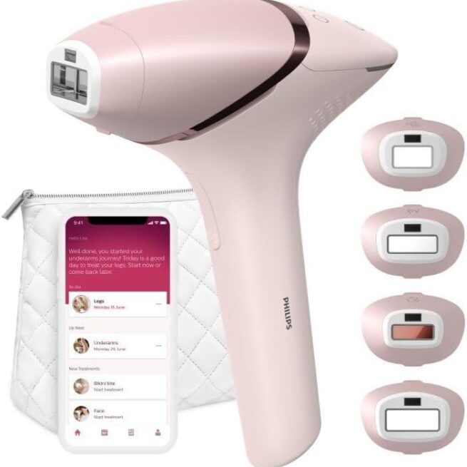 Dispositivo de remoção de pelos Lumea IPL série 9000 com SenseIQ para rosto, corpo, biquíni e axilas, BRI957/00