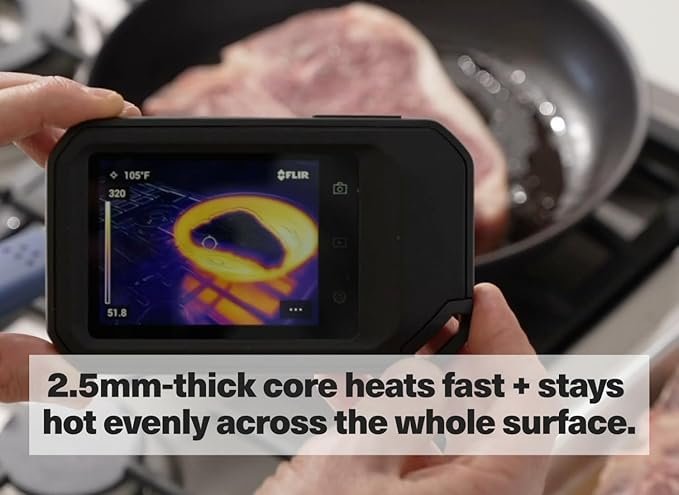 Misen Frigideira de aço carbono pré-temperada de 25cm