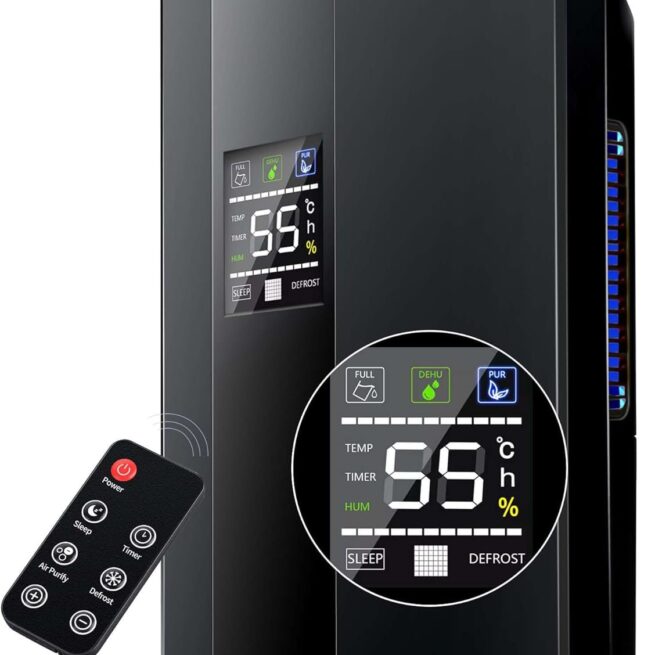 Yesop Desumidificador De Ar Ambiente Eletrico Antimofo 2000ml Portátil E Bivolt 110/220v Operação Controle Remota