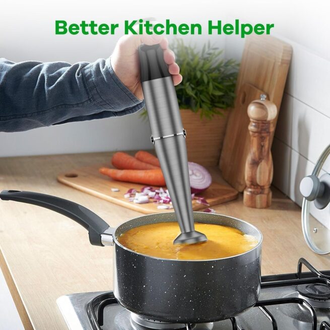 Conjunto de liquidificador de imersão portátil com fio de 1100 W