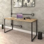 Escrivaninha Trevalla Kuadra Me150-E10 Industrial 150cm Preto Onix