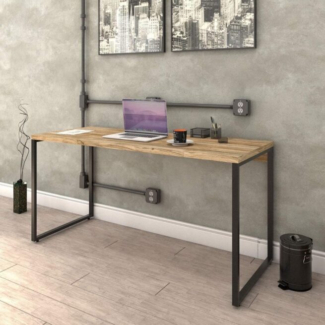 Escrivaninha Trevalla Kuadra Me150-E10 Industrial 150cm Preto Onix