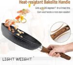 Conjunto de panelas e assadeiras de indução de cozinha com 30 peças de panelas e frigideiras antiaderentes de granito preto