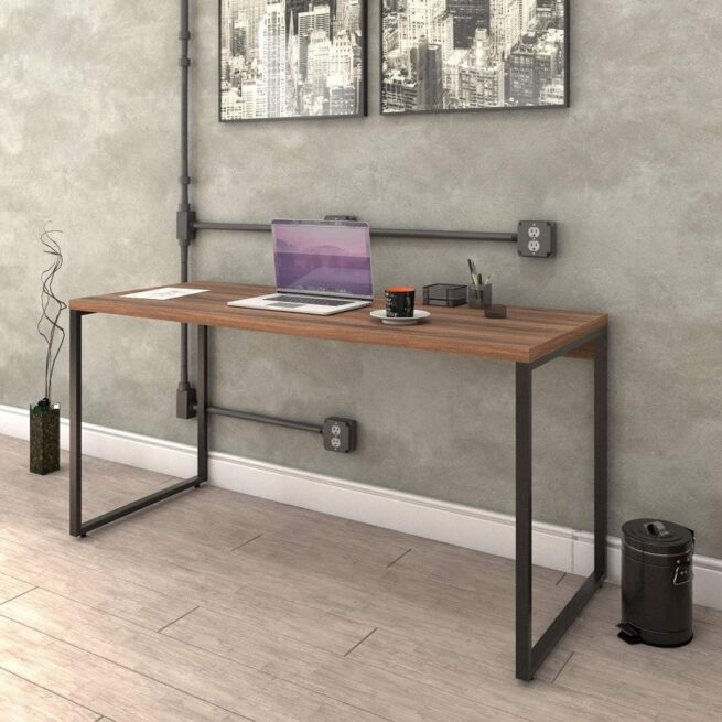Escrivaninha Trevalla Kuadra Me150-E10 Industrial 150cm Preto Onix