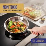 LEGEND COOKWARE Conjunto de panelas de aço inoxidável | 5 camadas, 14 peças, indução, não tóxico, seguro para forno | Melhor 18/8 totalmente revestido