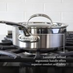 Hestan - Coleção ProBond Conjunto profissional de panelas antiaderentes TITUM de aço inoxidável