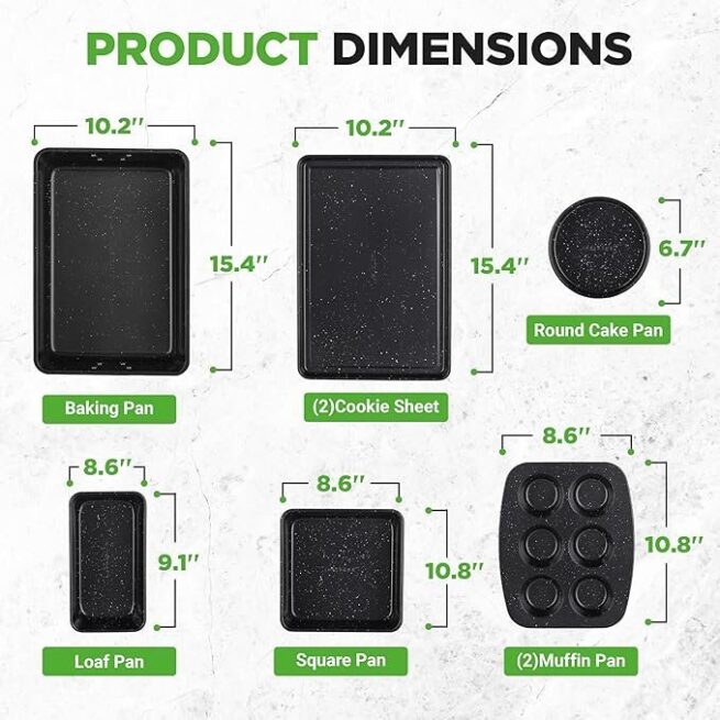 NutriChef Conjunto de assadeiras empilháveis de 8 peças