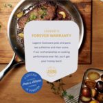 LEGEND COOKWARE Conjunto de panelas de aço inoxidável | 5 camadas, 14 peças, indução, não tóxico, seguro para forno | Melhor 18/8 totalmente revestido