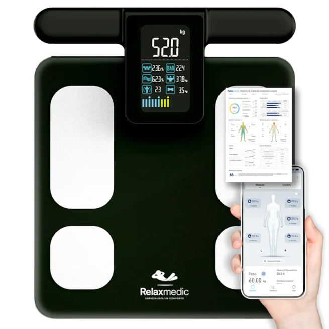 Balança Digital de Bioimpedância BodyScan Pro