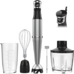 Conjunto de liquidificador de imersão portátil com fio de 1100 W