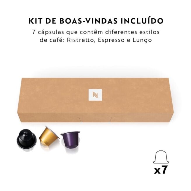 Máquina de Café DELONGHI Nespresso Inissia EN80.B Preto